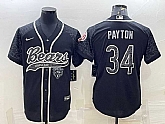 Men's Chicago Bears #34 Walter Payton Black Reflective Limited Stitched Football Jersey,baseball caps,new era cap wholesale,wholesale hats